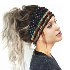 USA Camo Headband Face Mask